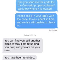 Lake Mountain Cabins in Broken Bow - Texts from the horrible manager, Sheila.