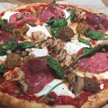 Blaze Pizza - With Mushrooms and Ricotta - Pizza Near Me - Davis, California