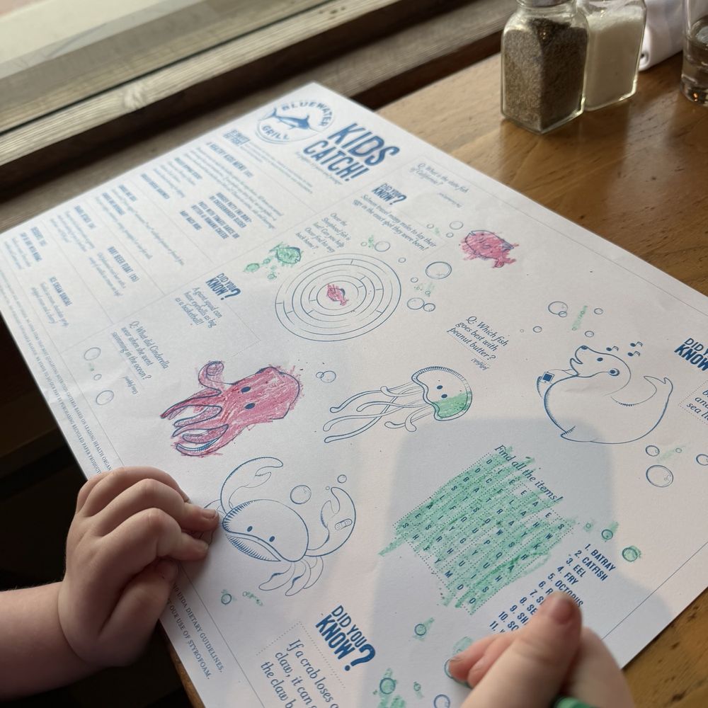 Bluewater Grill Seafood Restaurant & Market Carlsbad - Kids menu - Seafood Near Me - Carlsbad, California
