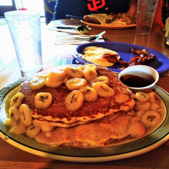 Squeeze In - Banana Almond Pancakes Full Stack! - Breakfast & Brunch Near Me - Sparks, Nevada Squeeze In - Banana Almond Pancakes Full Stack! - Breakfast & Brunch Near Me - Sparks, Nevada