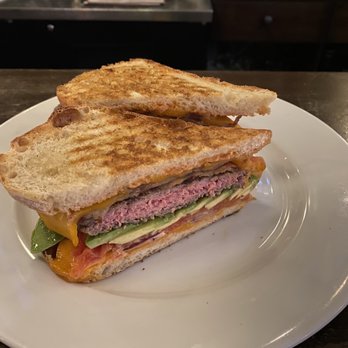 Bar Toto - Americano Burger cooked medium - Italian Near Me - Brooklyn, New York Bar Toto - Americano Burger cooked medium - Italian Near Me - Brooklyn, New York