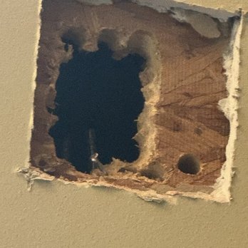 Northern Electrical Solutions - Hole cut for new staircase wiring and repaired and painted for an additional minimal cost. - Electricians Near Me Northern Electrical Solutions - Hole cut for new staircase wiring and repaired and painted for an additional minimal cost. - Electricians Near Me