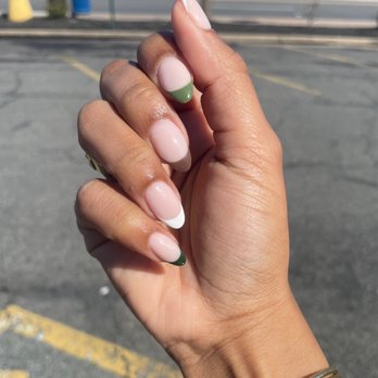 Cavalry Nail Bar - Dip powder manicure with multicolor French on natural nails by Mindy - Waxing Near Me - Alexandria, Virginia Cavalry Nail Bar - Dip powder manicure with multicolor French on natural nails by Mindy - Waxing Near Me - Alexandria, Virginia