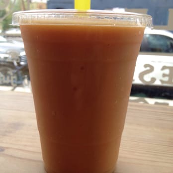 Juicery Kitchen - Delicious exotic smoothie with guava, pineapple, and orange juice. - Vegetarian Near Me - Brooklyn, New York