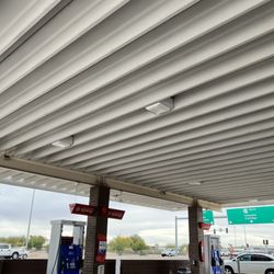 Mobil - Literally right as you enter the freeway.