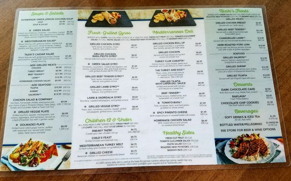 Menu photo 7 Taziki's Mediterranean Cafe - Plano Plano, TX