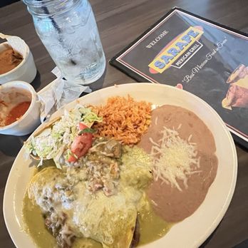 Sarape Mexican Grill - Combo one: 2 enchiladas and one taco - Mexican Near Me - Parker, Arizona Sarape Mexican Grill - Combo one: 2 enchiladas and one taco - Mexican Near Me - Parker, Arizona