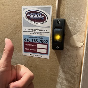 Door Pros - Sticker contact reminder who to call - Garage Door Services Near Me - Folsom, California Door Pros - Sticker contact reminder who to call - Garage Door Services Near Me - Folsom, California