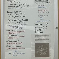Thousand Watt Coffee Pot - Coffee menu