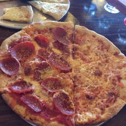 Half pepperoni and half cheese Half pepperoni and half cheese