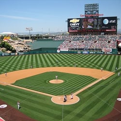 View from my Sweet Suite Seats. Home plate baby!