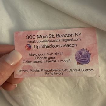 Up In The Clouds - Business card - Party & Event Planning Near Me - Beacon, New York