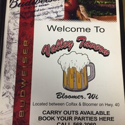 Valley Tavern - Menu