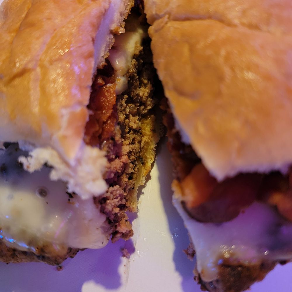 Submasters - Well done bacone cheeseburger. Was literally hanging over the roll. Def. Hand made. Yum - Chicken Wings Near Me - North Tonawanda, New York Submasters - Well done bacone cheeseburger. Was literally hanging over the roll. Def. Hand made. Yum - Chicken Wings Near Me - North Tonawanda, New York
