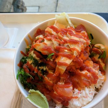 Poki One N Half - Bowl. I ended up putting even more siracha - Poke Near Me - San Diego, California