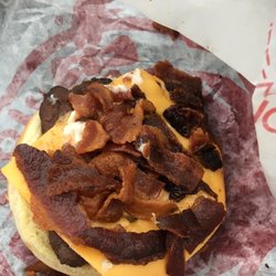 The sad reality of the junior bacon cheeseburger.