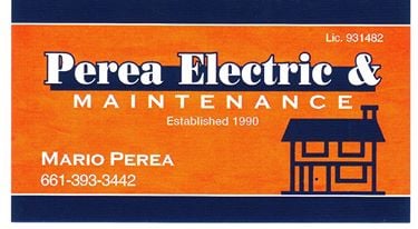 Perea Electric and Maintenance Logo