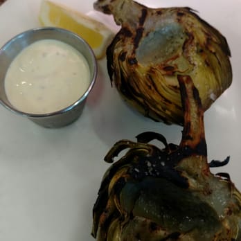 Cat Cora's Kitchen - Grilled artichoke - New American Near Me - San Francisco, California Cat Cora's Kitchen - Grilled artichoke - New American Near Me - San Francisco, California