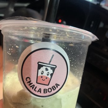 Chala Boba - Halfway finished whoops but matcha smoothie with soy milk! - Bubble Tea Near Me - Van Nuys, California Chala Boba - Halfway finished whoops but matcha smoothie with soy milk! - Bubble Tea Near Me - Van Nuys, California