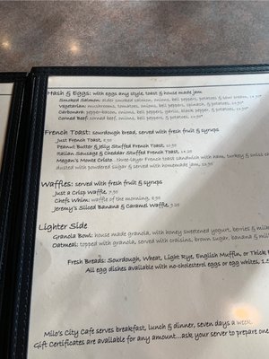 Menu photo 6 Milo's City Cafe Portland, OR