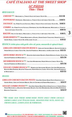 Menu photo 6 Sweet Shop Cafe Italiano Buchanan, MI Menu photo 6 Sweet Shop Cafe Italiano Buchanan, MI