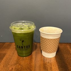 Santos Coffee Acton - Matcha Fresca, Cappuccino