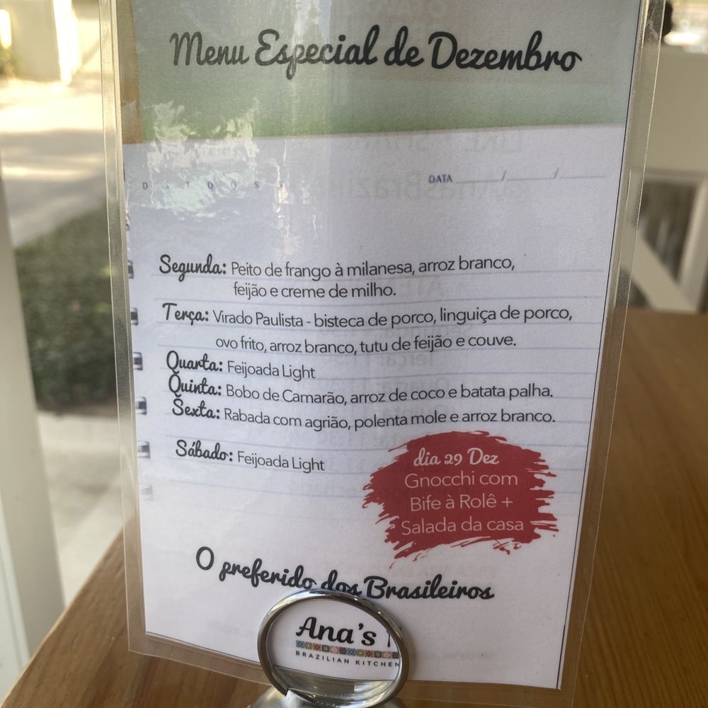 Ana's Brazillian Kitchen - Menu - Brazilian Near Me - Orlando, Florida