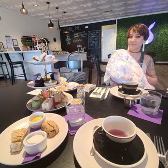 Drink Me! Tea Room - Spread of the delicious tea and treats we enjoyed - Tea Rooms Near Me - Tempe, Arizona