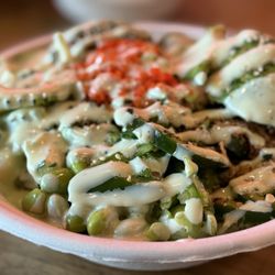 The Ono Poke - Spicy tuna bowl with white rice and wasabi aioli