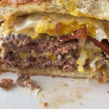 Fleur STL - double cheeseburger with bacon & an over easy egg - Breakfast & Brunch Near Me - St. Louis, Missouri Fleur STL - double cheeseburger with bacon & an over easy egg - Breakfast & Brunch Near Me - St. Louis, Missouri
