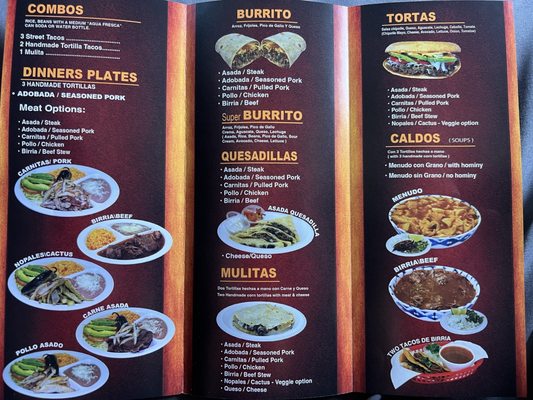 Menu photo 4 Taquería El Toro Hemet, CA