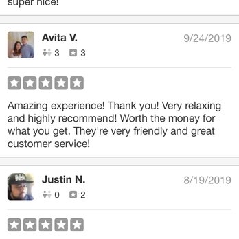 V Spa Massage - Thank you all very much for your great reviews, glad you've all enjoyed the professional service we've provided! We'll keep it up! - Massage Near Me - Las Vegas, Nevada V Spa Massage - Thank you all very much for your great reviews, glad you've all enjoyed the professional service we've provided! We'll keep it up! - Massage Near Me - Las Vegas, Nevada