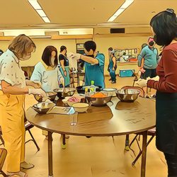 Japanese Cultural and Community Center of Northern California - Preparing the food