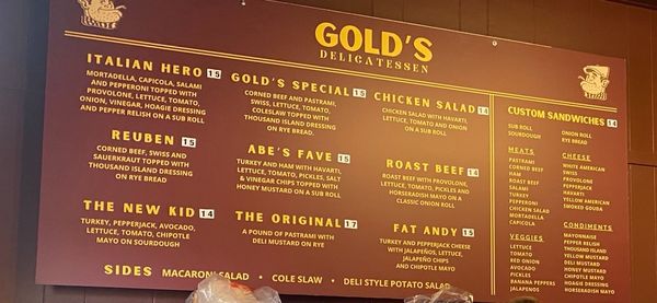 Menu photo 1 Golds Deli Columbia, TN Menu photo 1 Golds Deli Columbia, TN