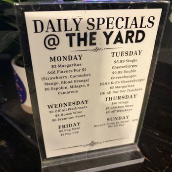 The Yard @ 1224 - Daily Special - Cocktail Bars Near Me - San Antonio, Texas The Yard @ 1224 - Daily Special - Cocktail Bars Near Me - San Antonio, Texas
