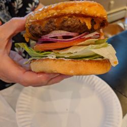 The Barn Door Eatery - Regular cheeseburger.... Whoa buddy!