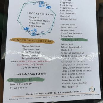 Shiki Fusion - Happy hour menu - Japanese Near Me - Bethesda, Maryland Shiki Fusion - Happy hour menu - Japanese Near Me - Bethesda, Maryland
