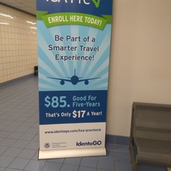 TSA PreCheck - Signage at the corner of the Enrollment Office