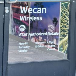 AT&T Store - Sign says open till 7, but door close since 6:30 and when knocked on door the guy behind counter talking to another person ignore