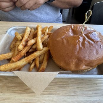 J. Selby's - Breakfast sandwich with fries - Vegan Near Me - St Paul, Minnesota