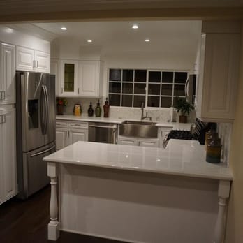 Glamour Flooring - Kitchen Countertop installed in Houston using white Cararra Marble.  Back Splash and hardwood flooring provided as well by yours truly. - Flooring Near Me - Katy, Texas
