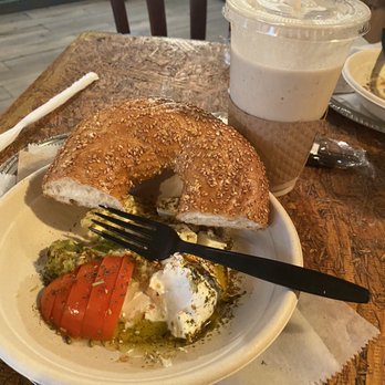 Mellow Yellow - Jerusalem Bagel and The Holly's Oats smoothie - Coffee & Tea Near Me - New York, New York Mellow Yellow - Jerusalem Bagel and The Holly's Oats smoothie - Coffee & Tea Near Me - New York, New York