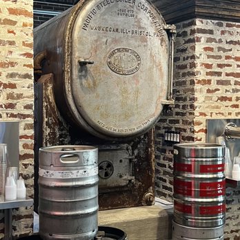 Axle's Garage Tap - kegs stacked on a shelf - Beer Bar Near Me - Indianapolis, Indiana Axle's Garage Tap - kegs stacked on a shelf - Beer Bar Near Me - Indianapolis, Indiana