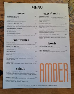 Menu photo 7 Amber Kitchen and Coffee Toronto, ON Menu photo 7 Amber Kitchen and Coffee Toronto, ON