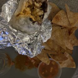 Sabor Latino 17 - Shrimp Burrito (inside) with chips & salsa included
