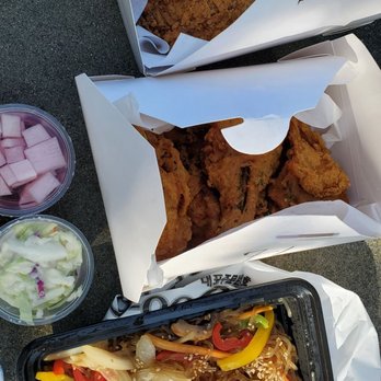 Vons Chicken - Crunch Fried Chicken A, Crispy Fried Chicken B mild garlic soy glaze, comes with pickled radish and coleslaw. Side of Japchae - Chicken Shop Near Me - Sunnyvale, California Vons Chicken - Crunch Fried Chicken A, Crispy Fried Chicken B mild garlic soy glaze, comes with pickled radish and coleslaw. Side of Japchae - Chicken Shop Near Me - Sunnyvale, California