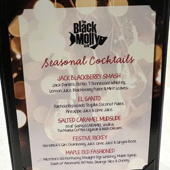 The Black Molly Grill - Cocktail list - American Near Me - St. Augustine, Florida The Black Molly Grill - Cocktail list - American Near Me - St. Augustine, Florida