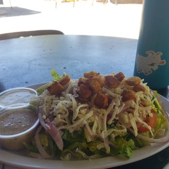 St Charles Saloon - House salad. One ranch dressing and one Italian dressing, by our request. - Pizza Near Me - Columbia, California St Charles Saloon - House salad. One ranch dressing and one Italian dressing, by our request. - Pizza Near Me - Columbia, California