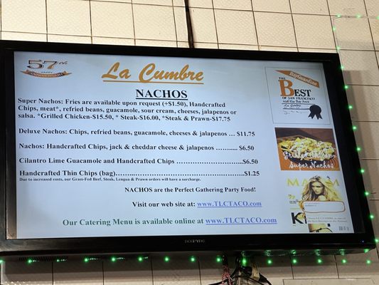 Menu photo 3 Taqueria La Cumbre San Francisco, CA Menu photo 3 Taqueria La Cumbre San Francisco, CA