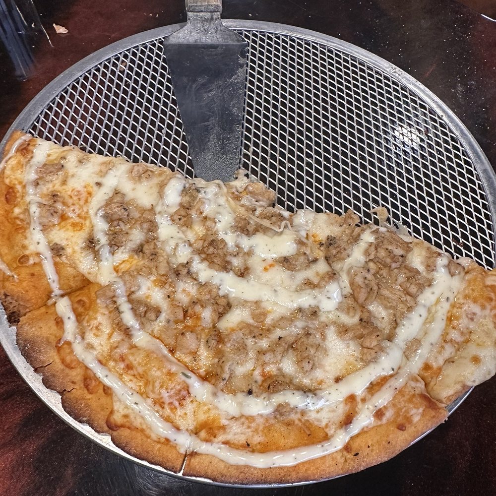 GF BBQ chicken pizza